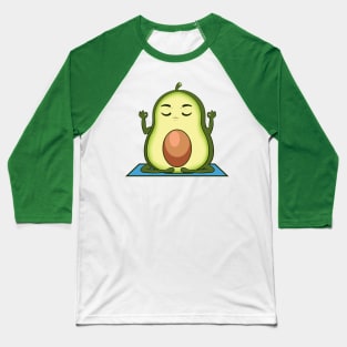 yoga avocado meditation Baseball T-Shirt